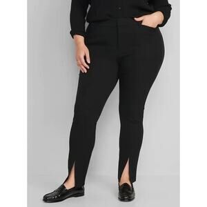 Old Navy Women's High Rise Pixie Split Hem Black Dress Pants Size 16 Work